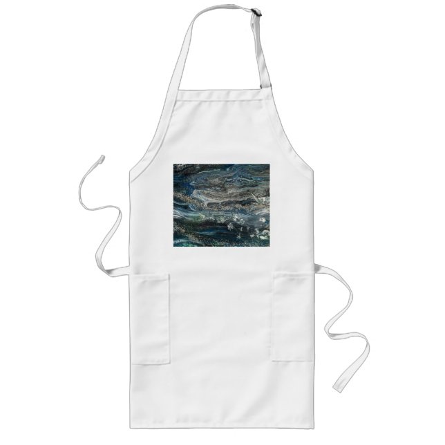 Dreams of the Ocean'20 abstract painting  Long Apr Long Apron (Front)