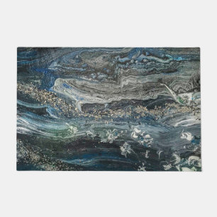 Dreams of the Ocean'20 abstract painting sea grey Doormat