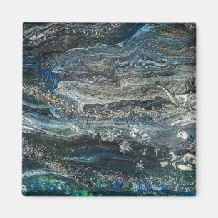 Dreams of the Ocean'20 abstract painting sea grey  Magnet
