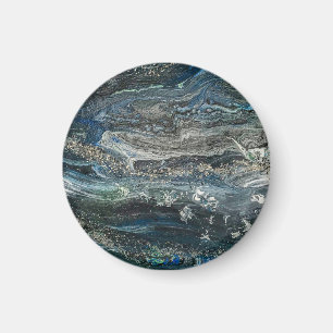 Dreams of the Ocean'20 abstract painting sea grey Magnet