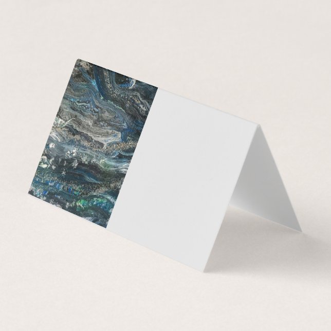 Dreams of the ocean abstract painting business card (Front)