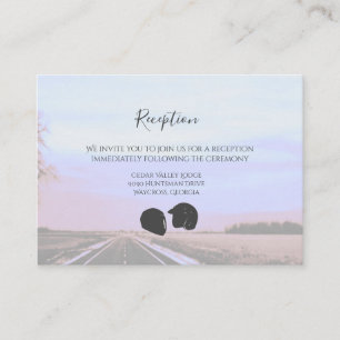 Dreams of the Open Road Motorcycle Wedding Enclosure Card
