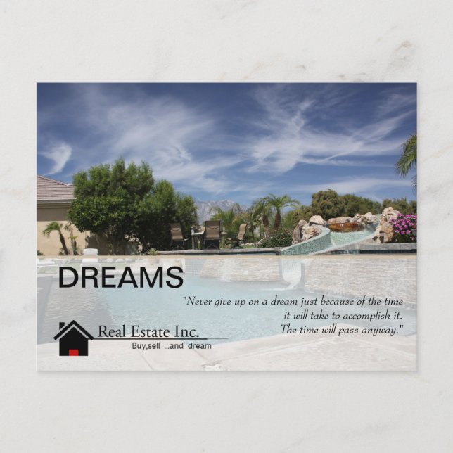 Dreams Real Estate postcard (Front)