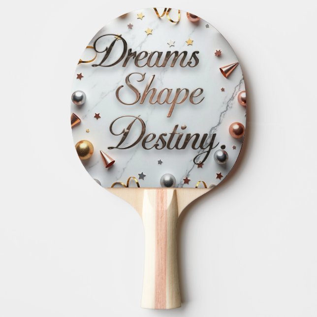 Dreams Shape Destiny Ping Pong Paddle (Front)
