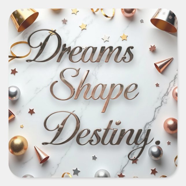 Dreams Shape Destiny Square Sticker (Front)