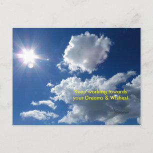 Dreams wishes Clouds sun Postcard
