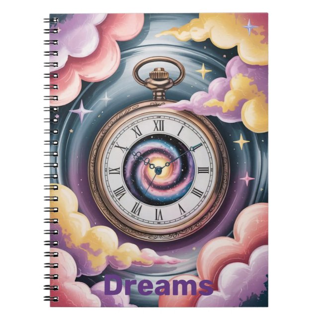 Dreamscape Antique Watch Dreams Spiral Notebook (Front)