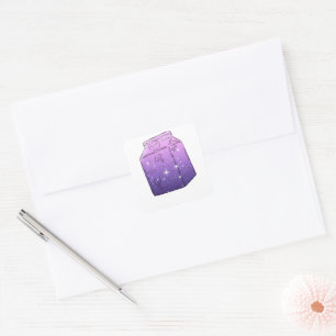 Dreamscape, galaxy inside a milk box square sticker