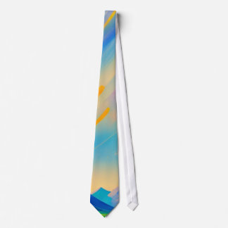 Dreamscape Horizons – Vibrant Abstract Landscape D Tie