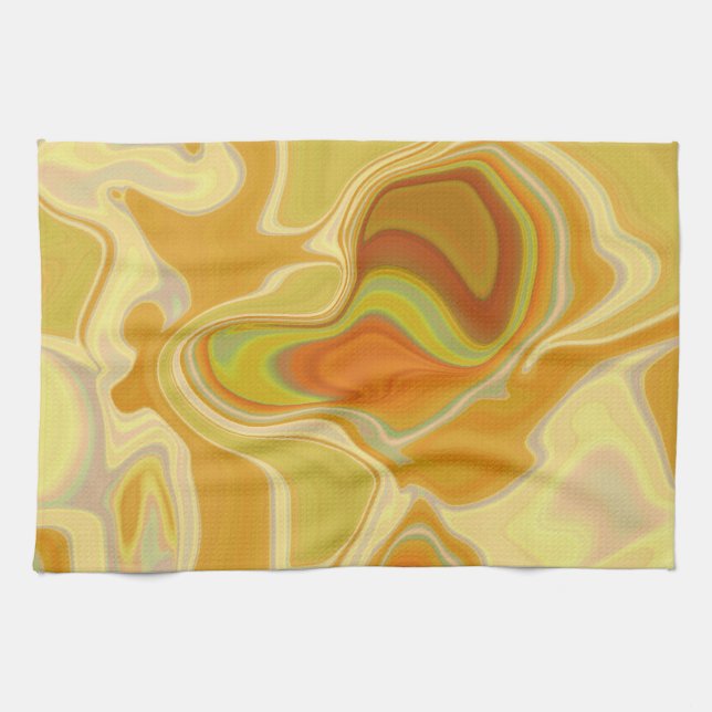 Dreamscape in Gold Tea Towel (Horizontal)