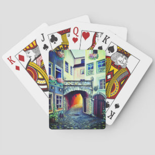 Dreamscape Luxembourg bohemian city Playing Cards