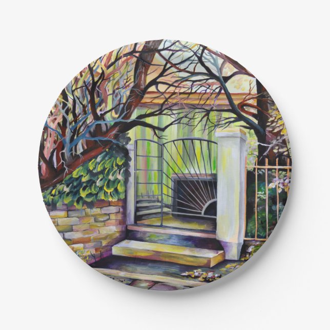 Dreamscape Luxembourg Bohemian French Provenance Paper Plate (Front)