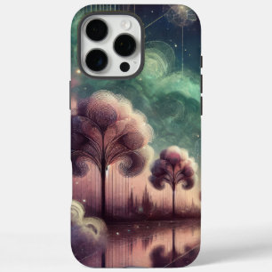 Dreamscape Swirling Trees Cosmic Reflections iPhone 16 Pro Max Case