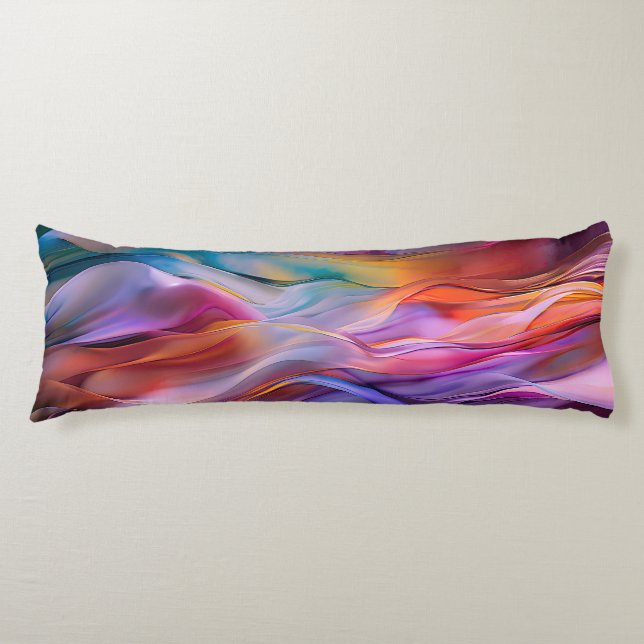"Dreamscape Waves" Contemporary Abstract Art       Body Cushion (Front)