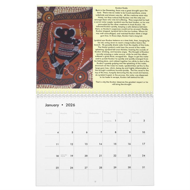 Dreamtime Calender 2011 Calendar (Jan 2026)
