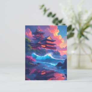 Dreamwave Pagoda by the Sea Postcard