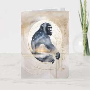 Dreamwoven Guardian Chimpanzee Greeting Card