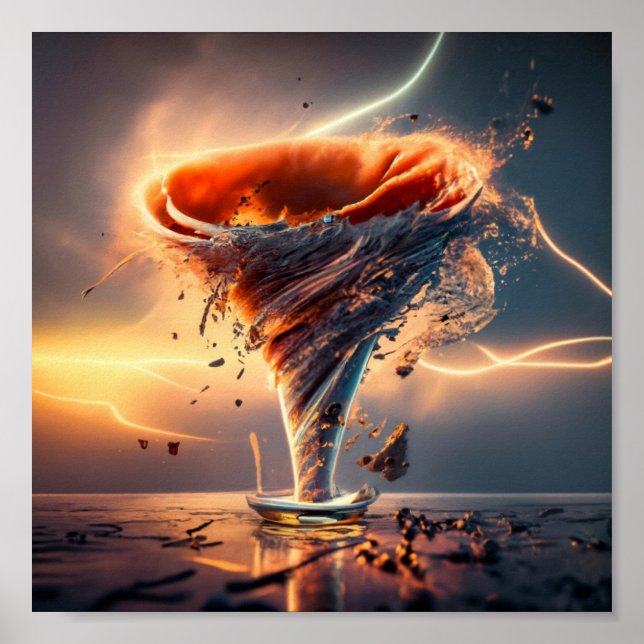  Dreamy AI-generated landscape Poster (Front)