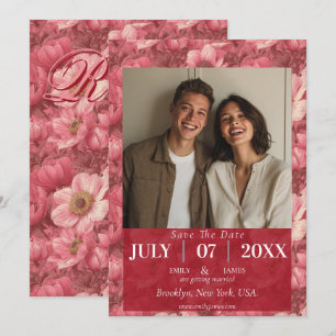 Dreamy Anemones Inspired Outdoor Wedding Save The Date