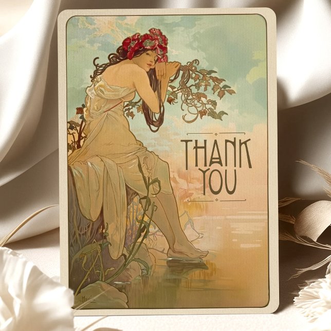 Dreamy Art Nouveau Thank You Card (Creator Uploaded)