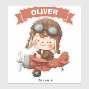 Dreamy Baby Aviator in Red Aeroplane