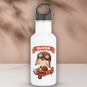 Dreamy Baby Aviator in Red Biplane 532 Ml Water Bottle