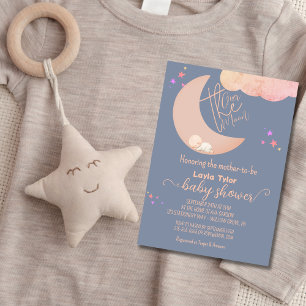 Dreamy Baby Over the Moon Baby Shower Invitation