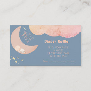 Dreamy Baby Over the Moon Diaper Raffle Enclosure Card