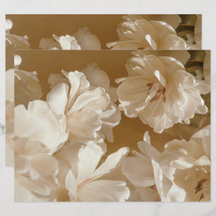 Dreamy beige floral Elegant Scrapbook Paper