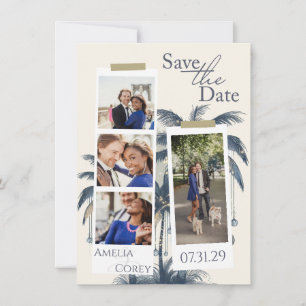 Dreamy Blue Beach Save The Date