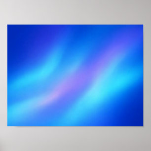 Dreamy Blue Cyan Purple Gradient Abstract Poster
