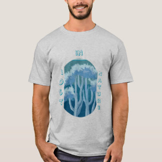 Dreamy Blue Forest – Aesthetic Nature Illustration T-Shirt