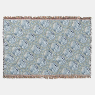 Dreamy Blue Medallion Throw Blanket