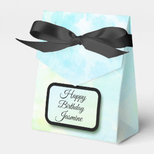 Dreamy Blue Pastel Elegant Personalised Favour Box