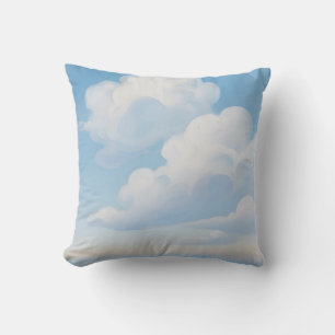 Dreamy Blue Sky Clouds Cushion