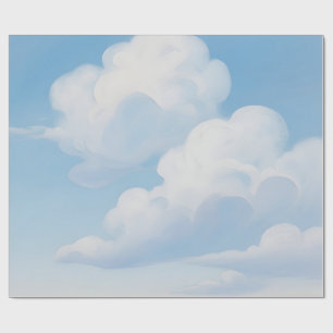 Dreamy Blue Sky Clouds Wrapping Paper