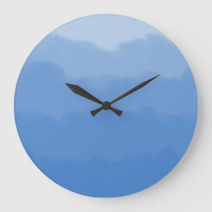 Dreamy blue sky gradient  large clock