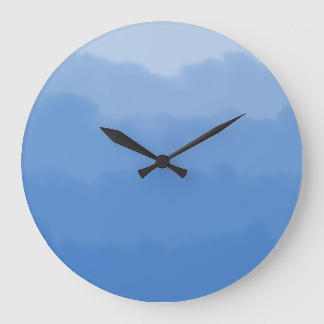 Dreamy blue sky gradient  large clock (Front)