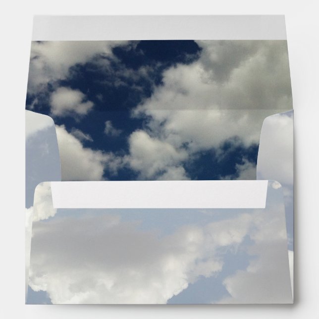 Dreamy Blue Sky with Puffy White Clouds Envelopes (Back (Bottom))