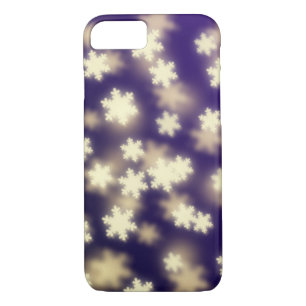 Dreamy Blue Snowflake Bokeh Lights iPhone 8/7 Case