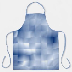 Dreamy Blue Tones in a Square Pattern Apron
