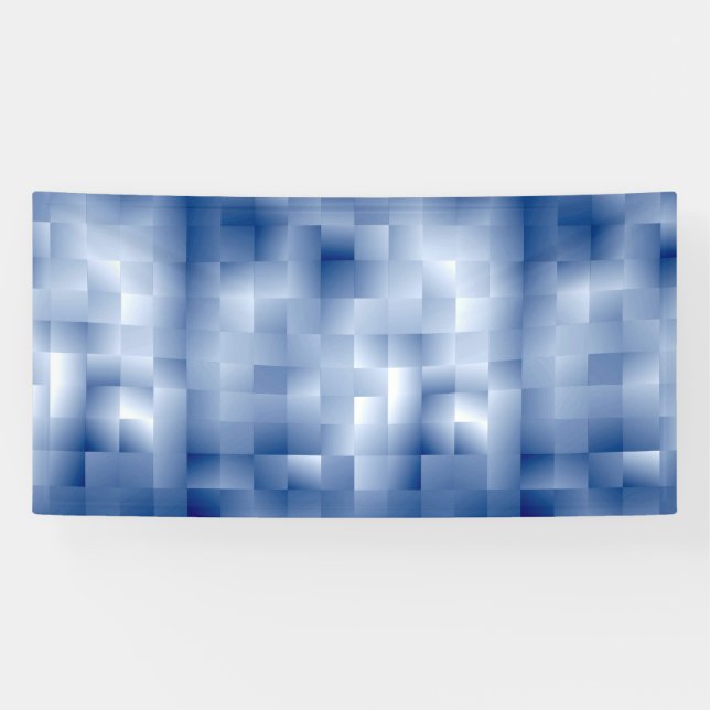 Dreamy Blue Tones in a Square Pattern Banner (Horizontal)