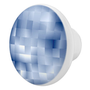 Dreamy Blue Tones in a Square Pattern Ceramic Knob