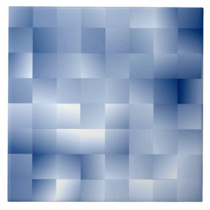 Dreamy Blue Tones in a Square Pattern Ceramic Tile