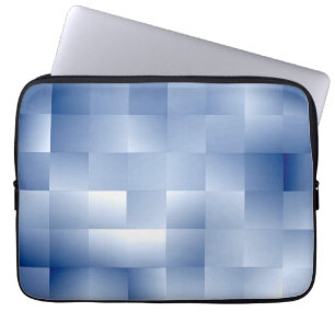 Dreamy Blue Tones in a Square Pattern Laptop Sleeve