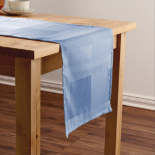 Dreamy Blue Tones in a Square Pattern Long Table Runner