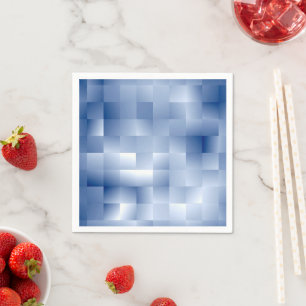 Dreamy Blue Tones in a Square Pattern Napkin
