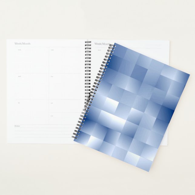 Dreamy Blue Tones in a Square Pattern Planner (Display)