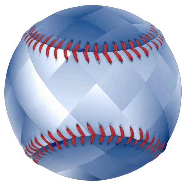 Dreamy Blue Tones in a Square Pattern Softball (Front)