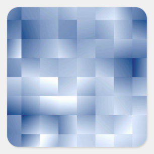 Dreamy Blue Tones in a Square Pattern Square Sticker